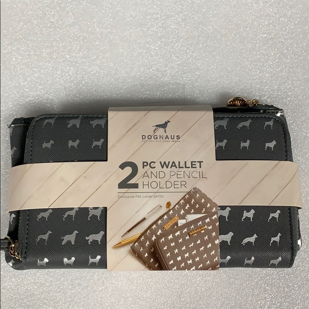 DOGHAUS Dog wristlet wallet & pencil/cosmetic case